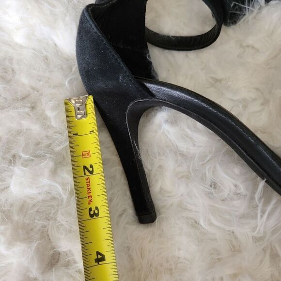 Joie Abbot black suede sandal heels zip back - Picture 2 of 9